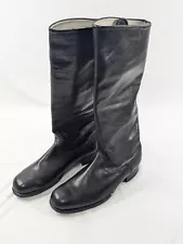 Soviet Russian Chrome Military Uniform Officer PARADE Leather Boots 44" EUC