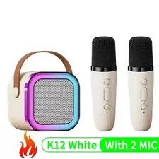 K12 Bluetooth Karaoke Machine Portable 5.3 PA Speaker with 1-2 Wireless Mic