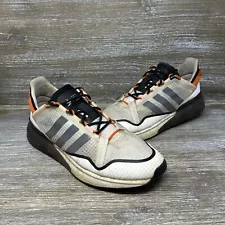 Adidas ZX 2K Boost Pure Running Shoes White Black Orange H06568 Mens Size 12