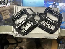 USED Chromag Contact Flat Platform Mountain Bike Pedals, 9/16 Black