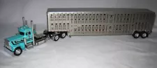 1/64 DCP 60-1264 359 Pete Day Cab Teal With Tandem Axle Wilson Livestock Trailer