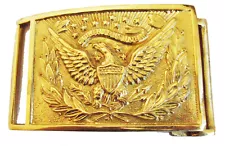 Civil War Indian Custer US Union Officers Rectangular Belt Buckle 8x6cms New