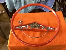 1959 1960 Chevrolet Impala Steering Wheel Original Red