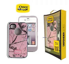 OtterBox for Apple iPhone 4/4S Defender Series Case & Clip - Ap/Pink camo New