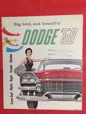 1958 DODGE "CRUSADER REGENT MAYFAIR +" Canadian Car Dealer Sales Brochure