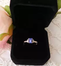 FOR Carol-Ann Private Listing Tanzanite and Diamond 10K Gold Ring