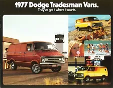 1977 Dodge Tradesman Vans B100 B200 B300 Dealer Sales Brochure