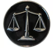 Scales of Justice Judicial Crime Court Police Solicitor 22mm Metal Enamel Badge