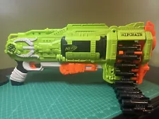 Nerf Zombie Strike Ripchain Dart Gun with Chain Machine Gun Toy One Darts Tested