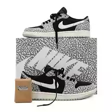 ✅ USW 8 Jordan 1 Retro Low OG BLACK CEMENT ✅FREE SHIPPING ✅ BRAND NEW ✅