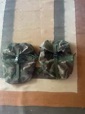 Sustainment Pouches [2] for Army Military Large Rucksack Woodland USGI MOLLE II