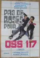 OSS 117 MURDER FOR SALE spy original HUGE 2 PANEL french movie poster '68