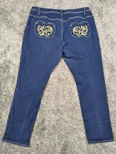 Y2K Apple Bottom Jeans Womens 22 Blue Denim 90s 38x27