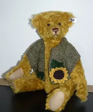 Handknitted CARDIGAN, Sunflower, Bavarian, for collectible teddies & dolls