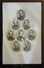 1862 Civil War Art Print Feat. Portraits Of Confederate Leaders By H.W.Smith