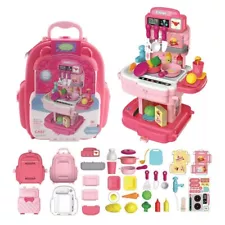 Busy Box Toy Kitchen Set - Pretend Chefs Kitchen Set - 34 Pieces - Kids Age 3-5