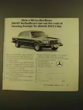 1979 Mercedes-Benz 300SD Turbodiesel Ad - Cut Cost