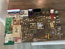 Huge Vintage Junk Drawer Lot Gold Filled Sterling Coins Watches Jewelry Estate