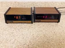 Vintage Woodgrain -HEATHKITS-WEATHER STATION LOT of 2 WORKING!