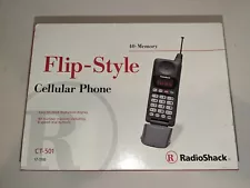 RADIOSHACK Flip-Style CT-501 - BRICK CELL PHONE MOBILE TELEPHONE VINTAGE RETRO