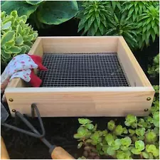 Wood Dirt Sifter Multipurpose Soil Screen for Leaves Potting Soil Compost