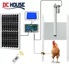 Automatic Chicken Coop Door Opener Solar Powered with Battery, Light Sensor