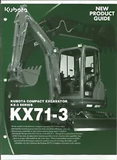 Original Kubota Model KX71-3 Compact Excavator Sales Brochure New Product Guide