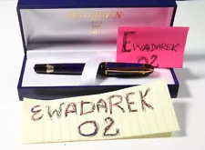 Waterman Phileas Fountain Pen, NOS, Purple Marble GT, Box, M Nib. LOOK