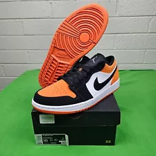 NIKE JORDAN 1 LOW "SHATTERED BACKBOARD" STARFISH 10 Orange/Black 553558-128