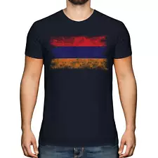 ARMENIA DISTRESSED FLAG MENS T-SHIRT TOP HAYASTÁN FOOTBALL ARMENIAN GIFT SHIRT