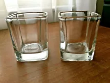 2 SQUARE HIGHBALL GLASSES IN EXCELLENT CONDITION