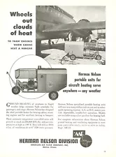 1950 Herman Nelson Ad Portable Heating Ground Units for Airplanes Hangars