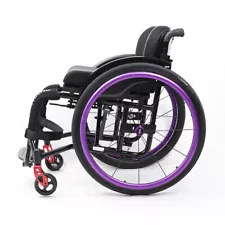 Manually Foldable Light Aluminium Alloy Sports Wheelchair 41cm Seat Width Push