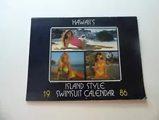 1986 VINTAGE HAWAII SWIMSUIT WALL CALENDAR TANNED BEAUTIFUL VOLUPTUOUS WOMEM