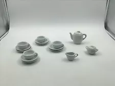 New Listing15 Piece Porcelain Tea Party Tea Set. Plain White Unbranded