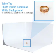 Photography Lighting White Background Table Top Seamless Cyc for Photo Studio