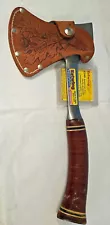 Vintage Estwng E24A Sportsman Axe With Leather Sheath & Handle New Old Stock