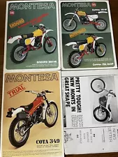 3 Vtg MONTESA TRIAL, MX, ENDURO Factory Motorcycle Sales Brochures + Newsletter