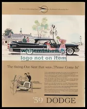 1959 DODGE Custom Royal Lancer 4-door Hardtop Classic Car Original PRINT AD