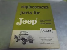 Vintage 1967 Sears Catalog Replacement Parts for Jeep