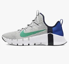 Men Nike Free Metcon 3 Training Shoes Sneakers GREY FOG/NEPTUNE GREEN CJ0861-043