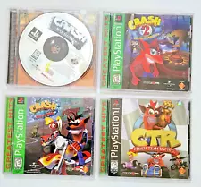 Crash Bandicoot Game Bundle (4): 1, 2 & 3 + Crash Team Racing - PlayStation 1