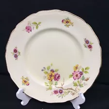 Royal Swan England Pink Yellow Floral Gold Edge Plate (40) # 940