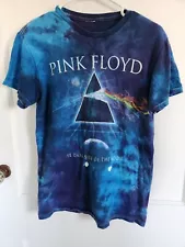 Pink Floyd Dark Side Of The Moon 2012 Distressed Tie-Dye T-Shirt, Men's Sz S