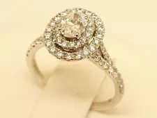 $3,079.99 NEIL LANE 1 ct tw Diamond Double Frame Engagement Ring 14K White Gold