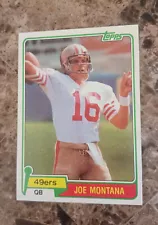 1981 Topps Joe Montana Rookie Card #216 ! Steve Young #374 1986 PSA 6