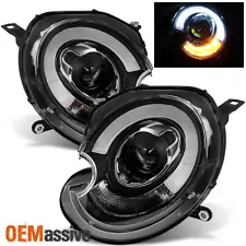 For 07-15 Mini Cooper S "HID Xenon Type" Black LED Tube Projector DRL Headlights