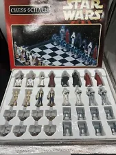 Star Wars Chess-Schach Collector's 3D Chess Set 1999 Original Trilogy Complete