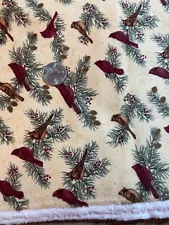 Christmas Flannel fabric Cardinal Reflections Moda 1.5 yds Holly Taylor