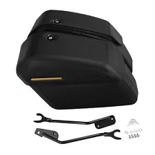 Black Detachable Saddlebags For Harley Fat Boy FLFB Breakout FXBR FXBRS 2018-Up (For: Harley-Davidson)